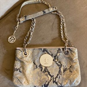 Faux Snakeskin DKNY Chain Bag